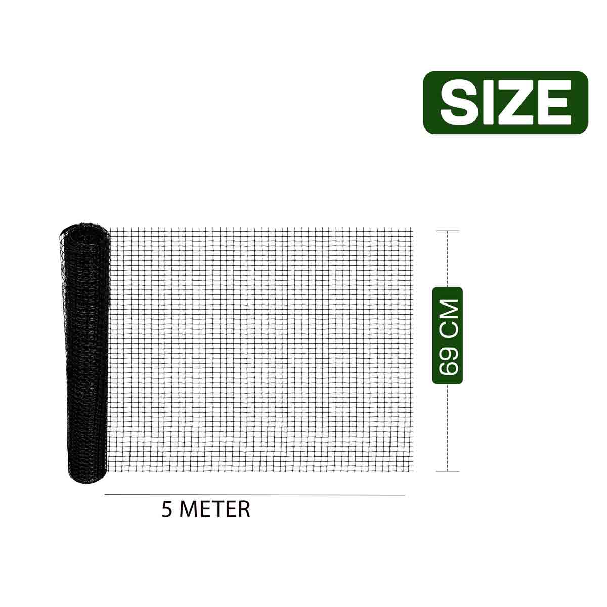 Mischome Cat Proofing Fencing Net Only, Black