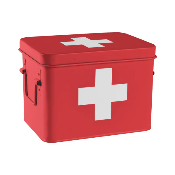 Vintage Metal First Aid Box 23cm