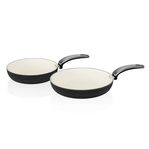 Swan Retro Ceramic Frying Pans Black
