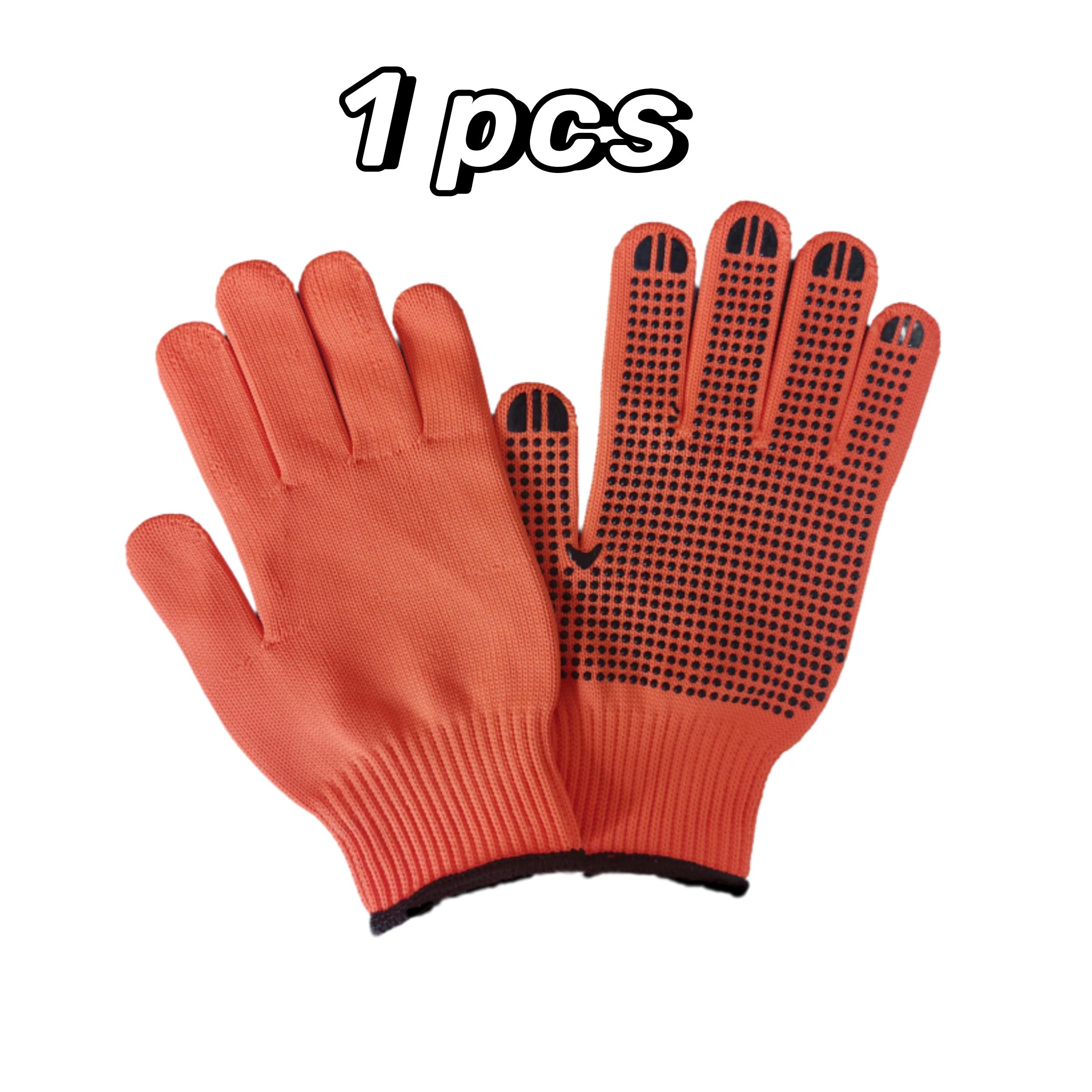 Binchi Protective Equipment New Fashion Non-Slip Breathable Durable Thickened Nylon Work Gloves in Orange-Red & Hi-Vis Green