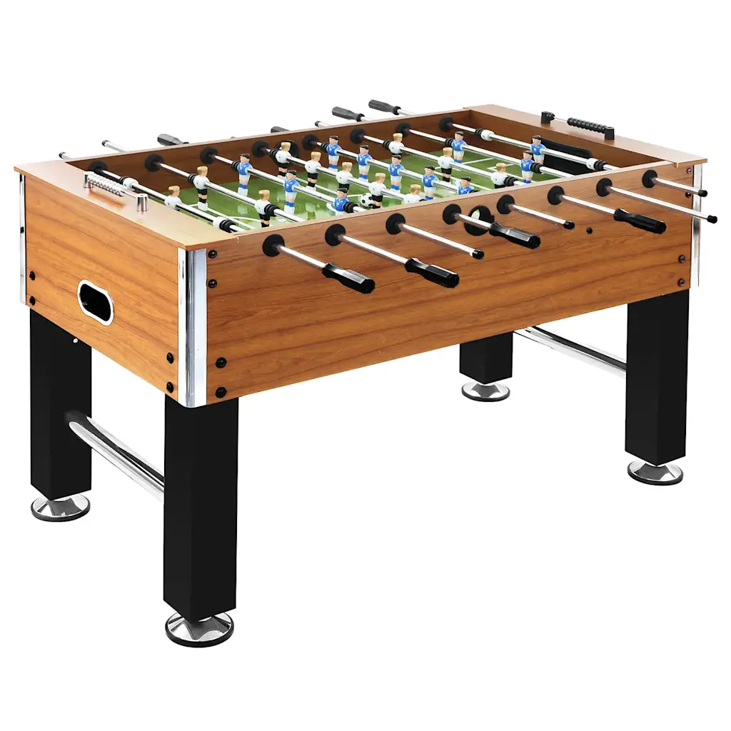 VidaXL Football Table Steel 60 kg 140x74.5x87.5 cm Light Brown and Black