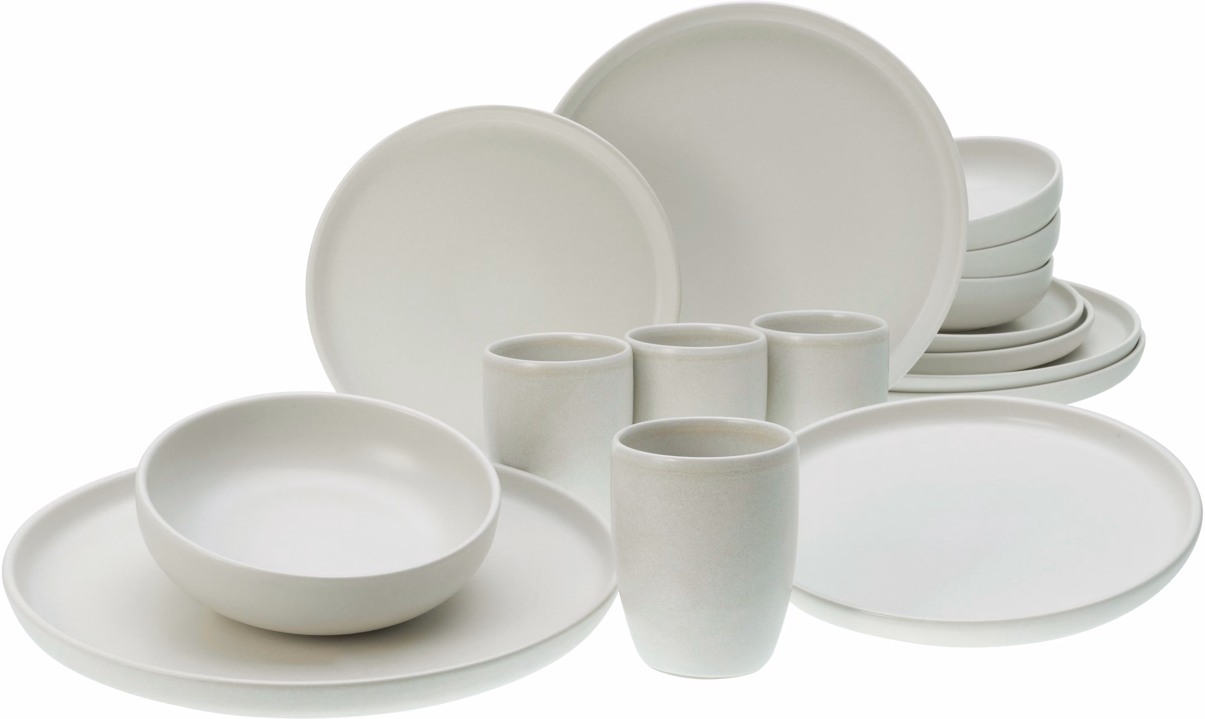 Creatable Uno 16 Piece Dinnerware Set, Service for 4 white