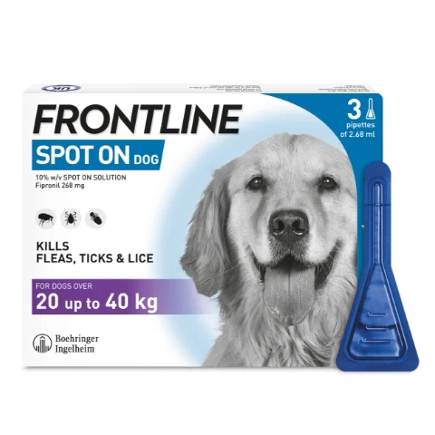 Frontline Spot On Flea & Tick Treatment Dog Large Dog (20-40kg) 1 Pipette