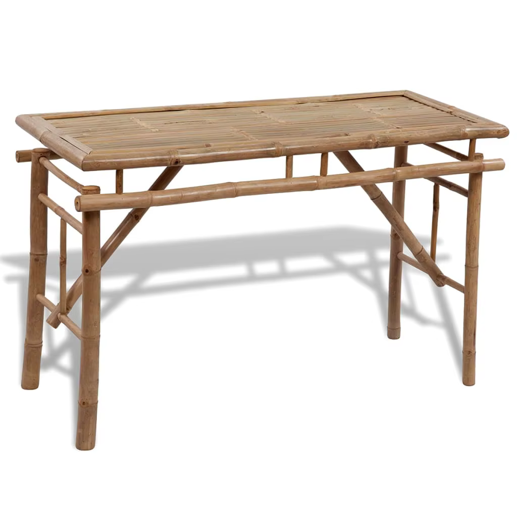 VidaXL Beer Table with 2 Benches 100 cm Bamboo