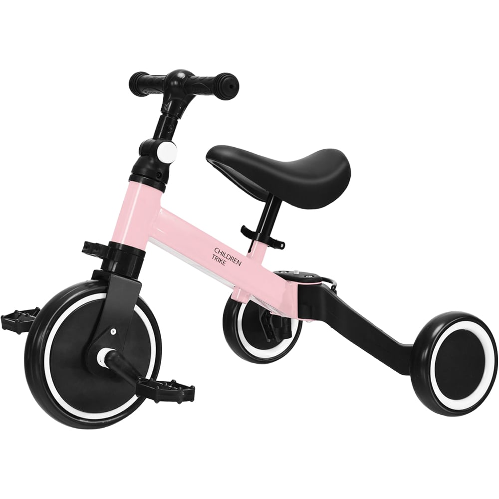 Costway Kids Pink Convertible Balance Bike with Detachable Pedal