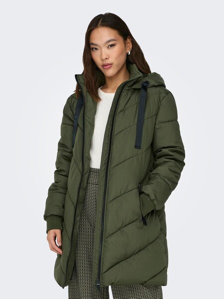Only Jdy Recycled Long Padded Jacket With Hood