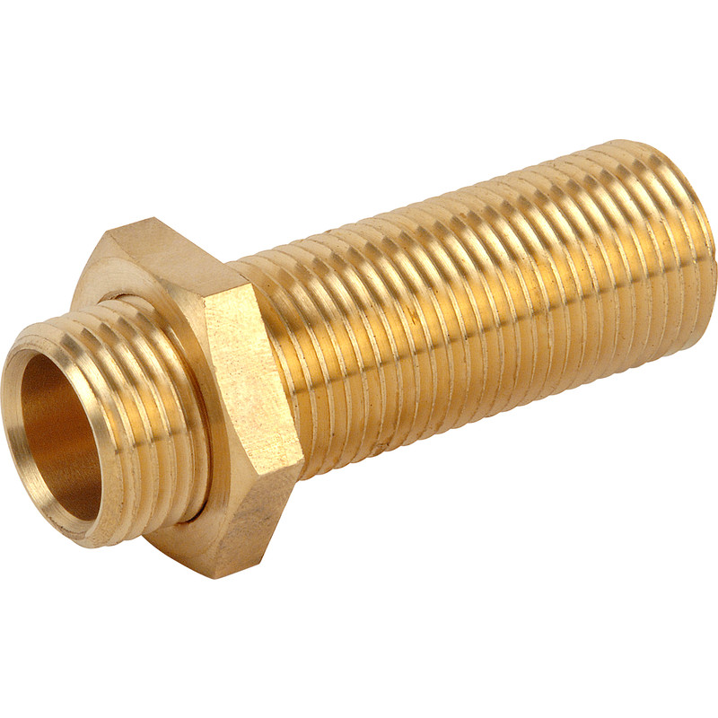 Deva Brass Straight Nipple & Back Nut SPE13