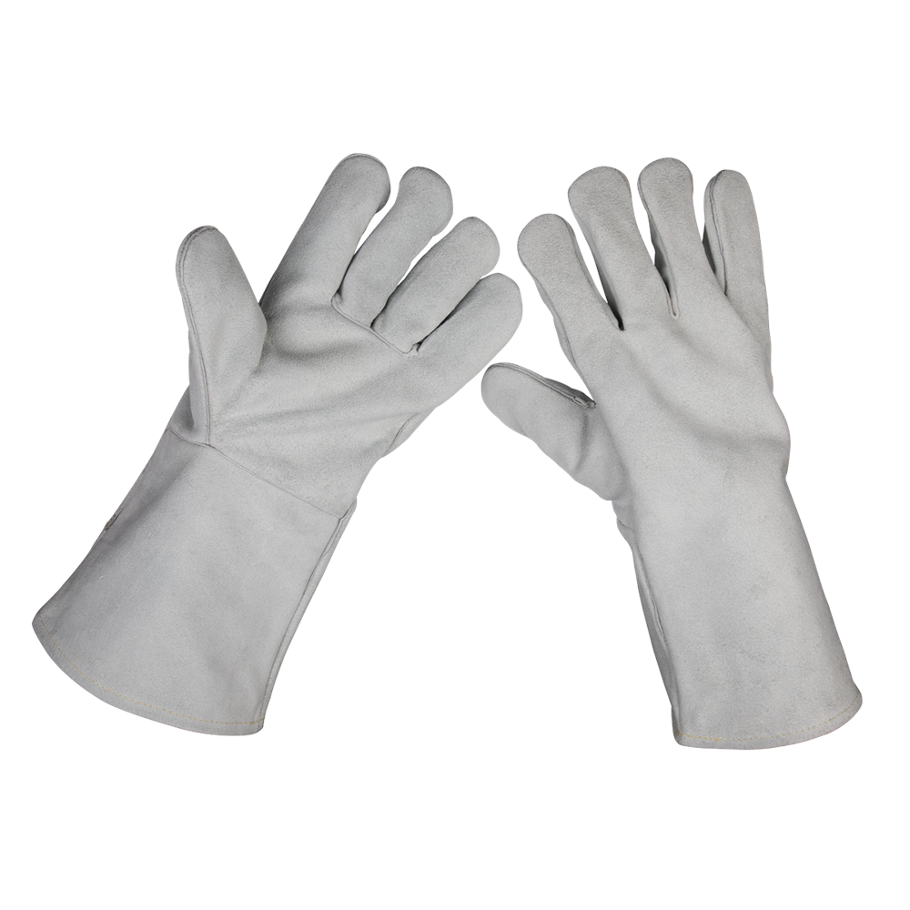 Sealey SSP151 Leather Welding Gauntlets Lined Heavy-Duty Extra-Large - Pair