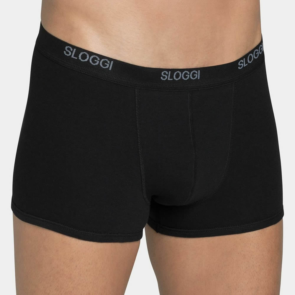 Sloggi Men Basic Short Underpants Twin Pack, Mens Underwear, black, 40``