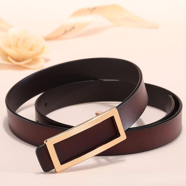 DOTE Belts Women 'S Genuine Cowhide Simple Fashion Ladies Professional Belts Women 'S Korean Formal Dress Decorative Suit Pants Belts 100cm