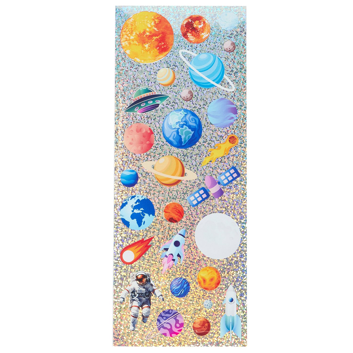 Crafty Club Glitter Space Stickers - Multicolour