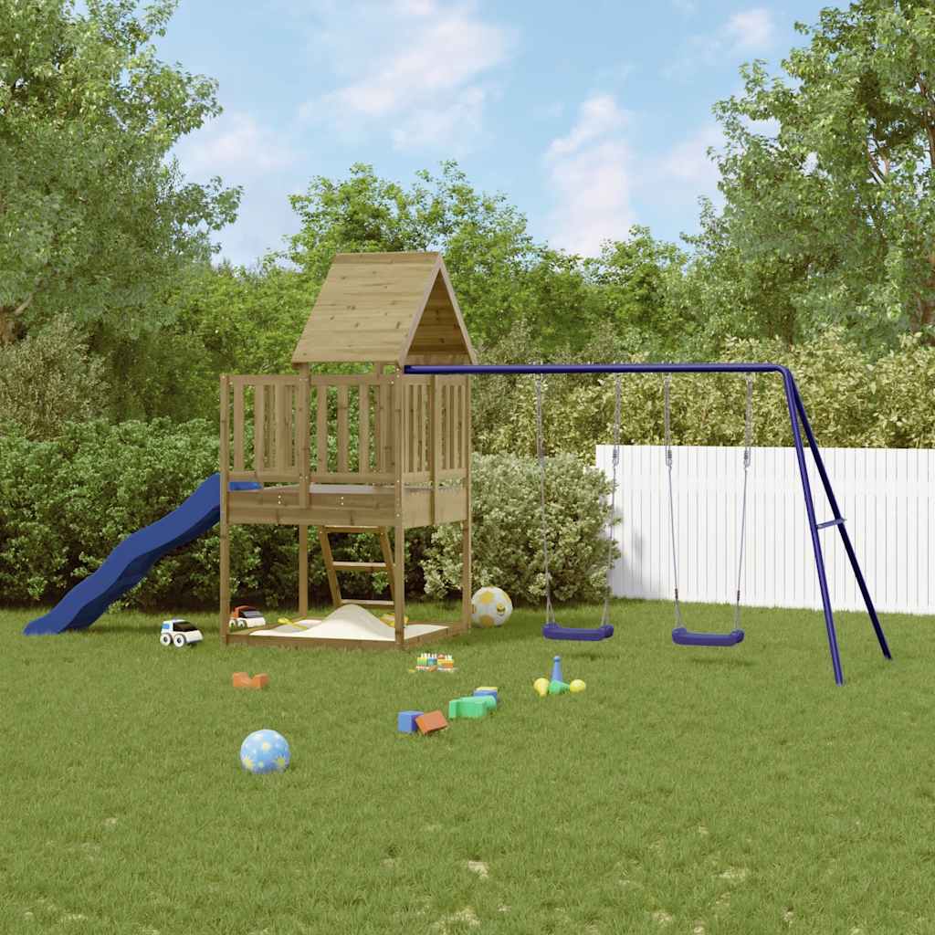 VidaXL Outdoor Playset Impregnated Wood Pine playset wooden playset