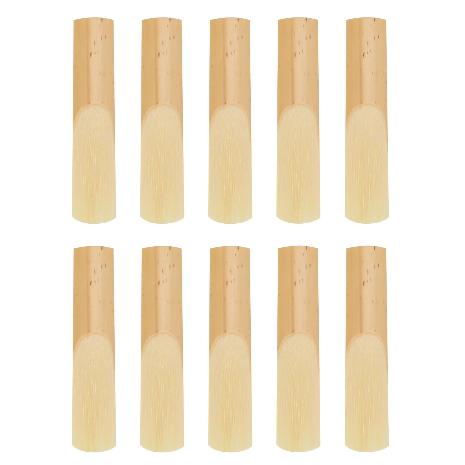 TOMTOP JMS 10Pcs Tenor Saxophone Reeds Musical Instrument Accessories for Beginners Wood Color