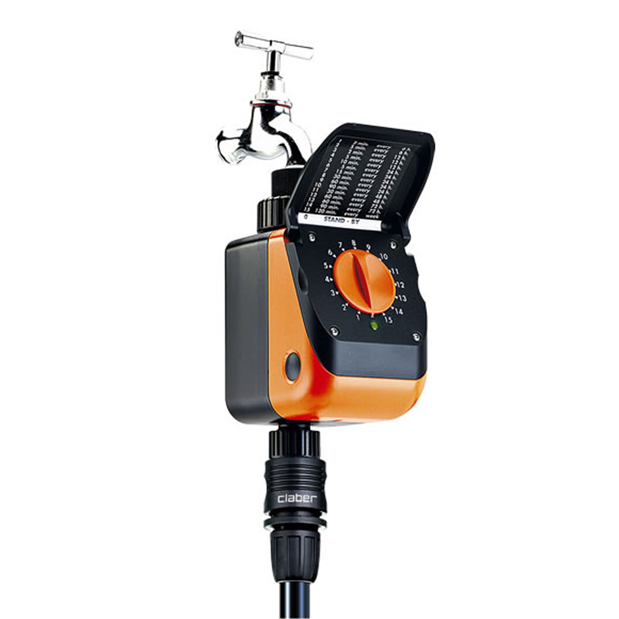 Claber centralina irrigazione programmatore a 1 via giardinaggio logica plus new