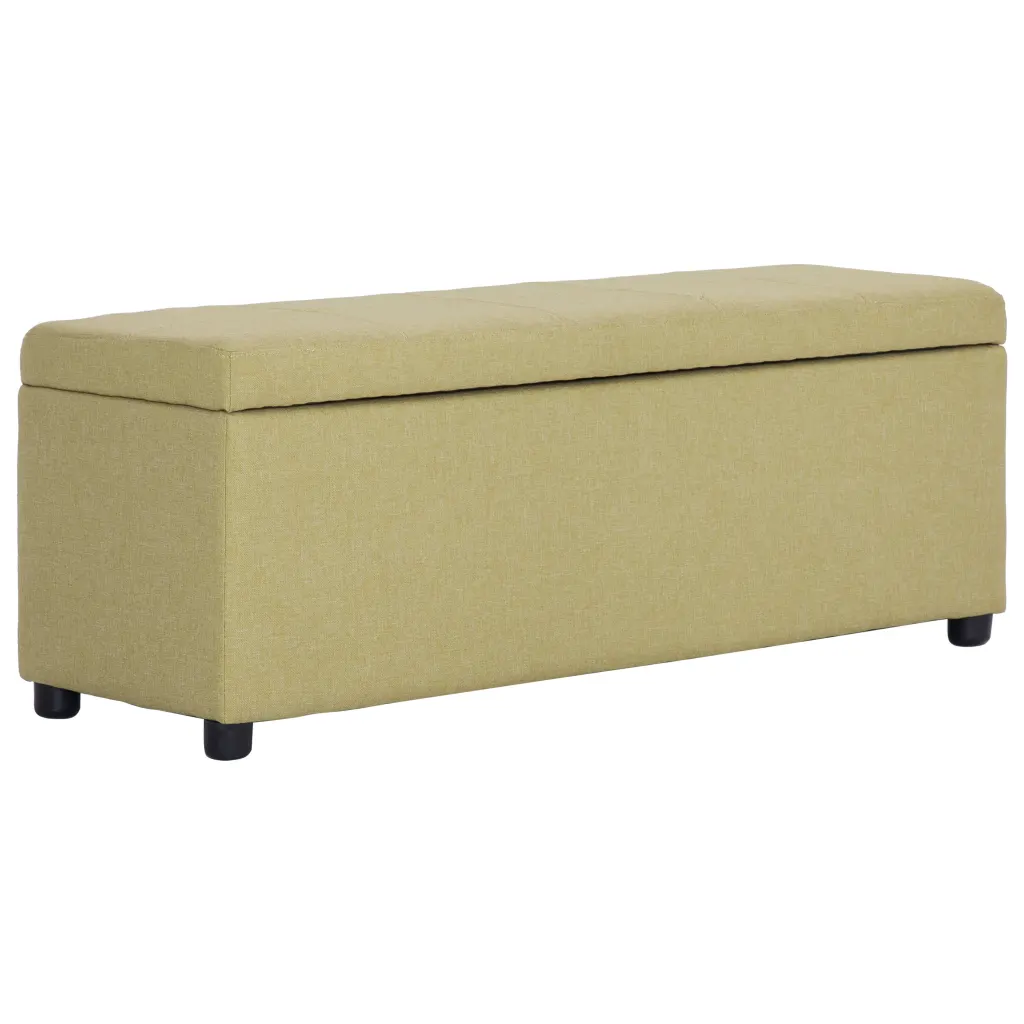 VidaXL Bench with Storage Compartment 116 cm Green Polyester