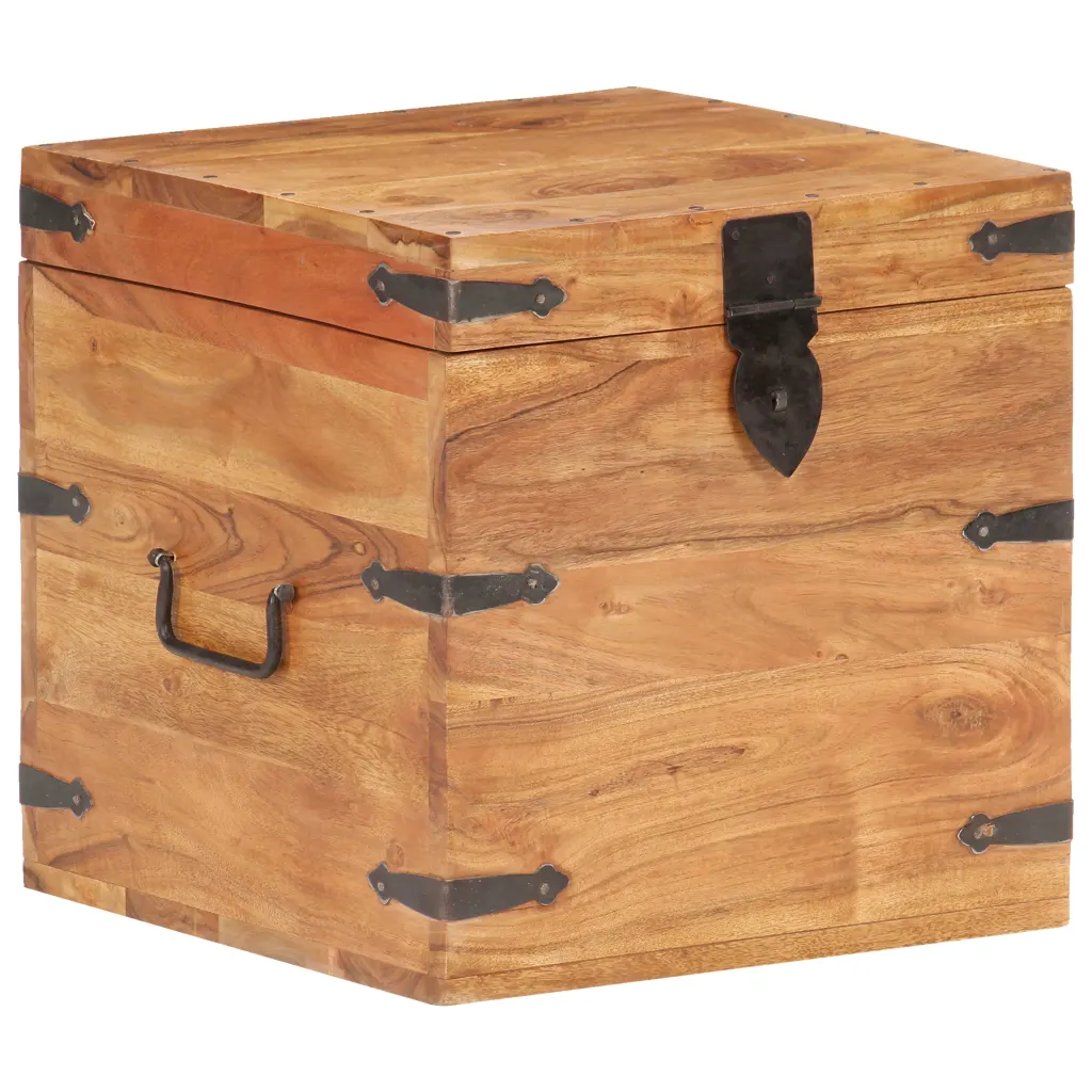 VidaXL Chest 40x40x40 cm Solid Acacia Wood