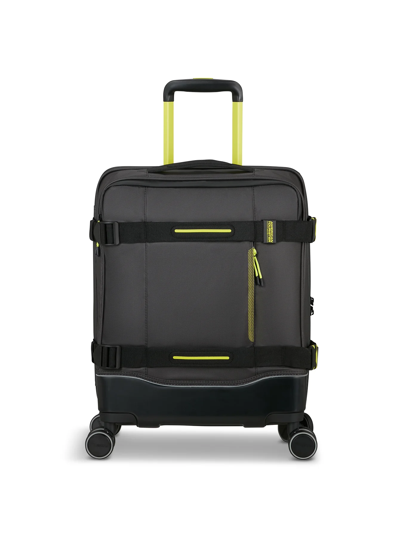 American Tourister Urban Track Spinner Suitcase in Black/Lime