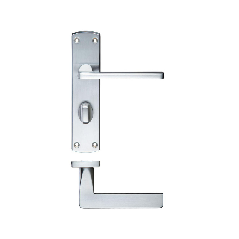 ZOO HARDWARE Leon Bathroom Door Handle gray