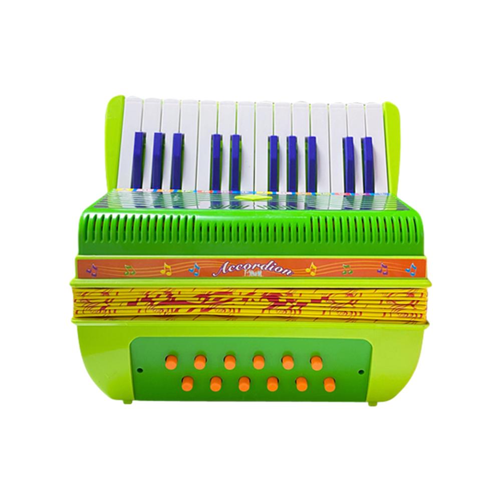 Igeteck Mini 24-key 12-bass Accordion ABS Material with Buckle Musical Instrument for Beginners Christmas