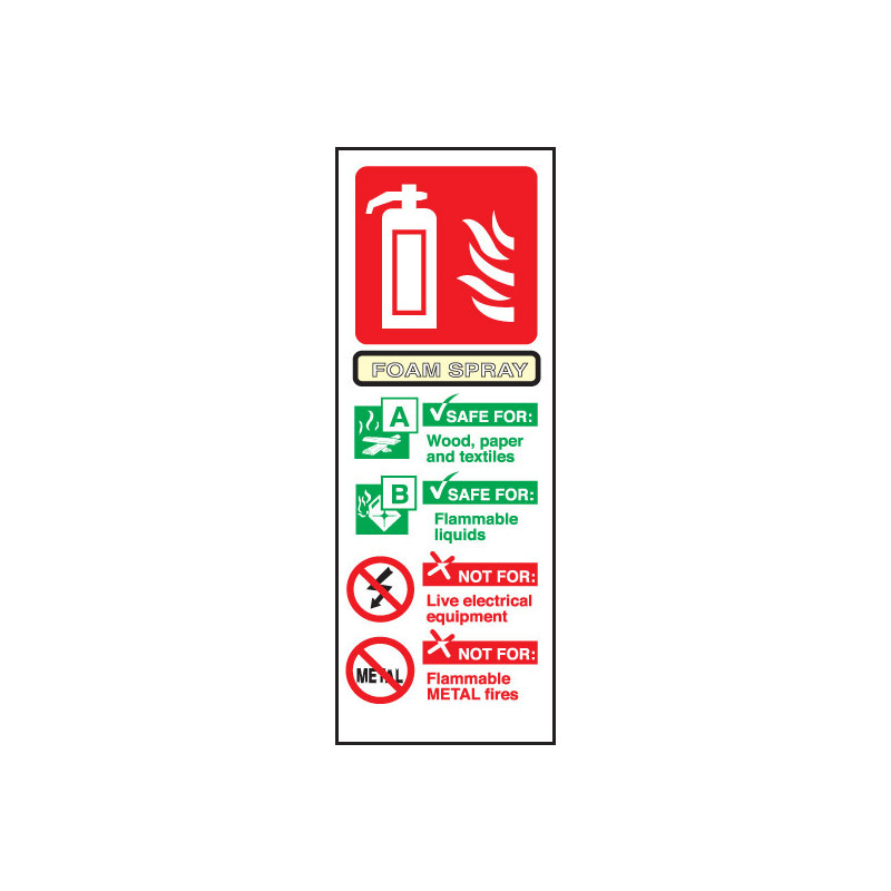 Centurion Fire Extinguisher Sign Foam Spray