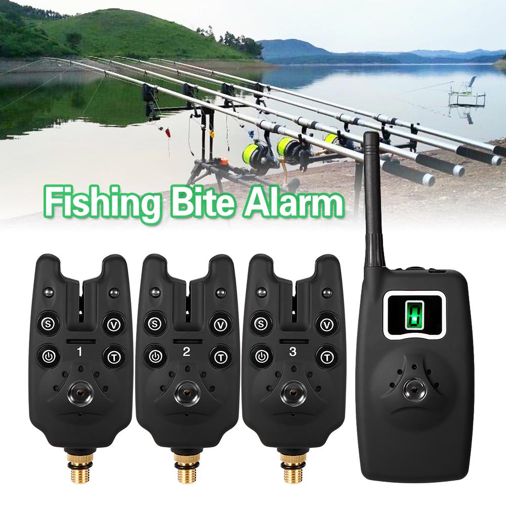 GoolRC Lixada Wireless Fishing Bite Alarms Set Digital Fishing Alarm Kit LED Alarm Indicator Alert Bell JY-19-6