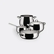 Alessi Mami 4 Piece Stainless Steel (18/10) Cookware Set gray