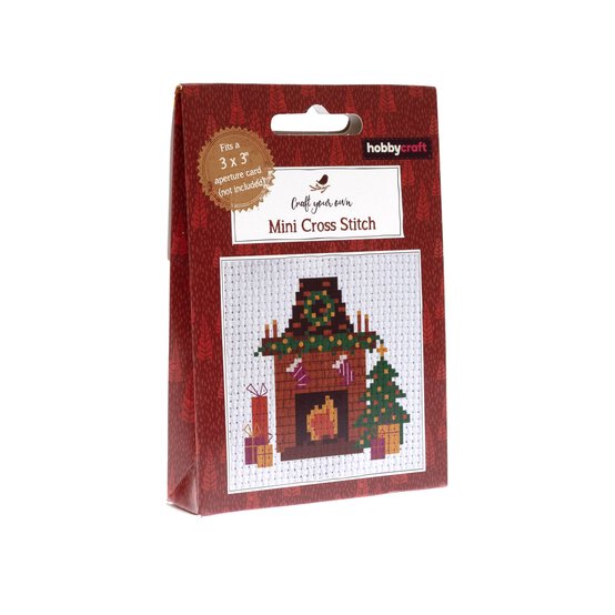 Hobbycraft Fireplace Mini Cross Stitch Kit