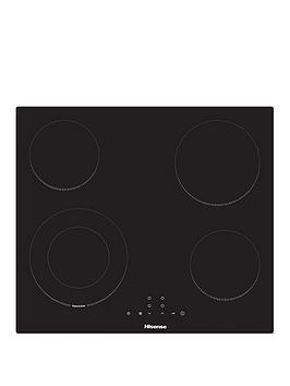 Hisense E6422sc 60 Cm Electric Ceramic Hob - Black, Black