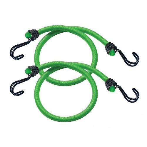 B&Q Master Lock Twin Wire Bungee Cords Green (80Cm Green)