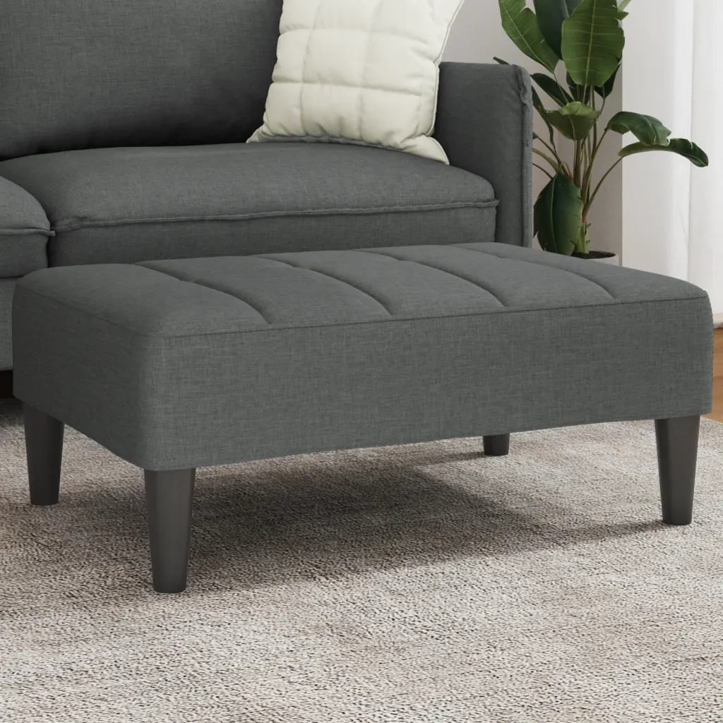 VidaXL Footstool Dark Gray 30.3x21.7x12.2 Fabric