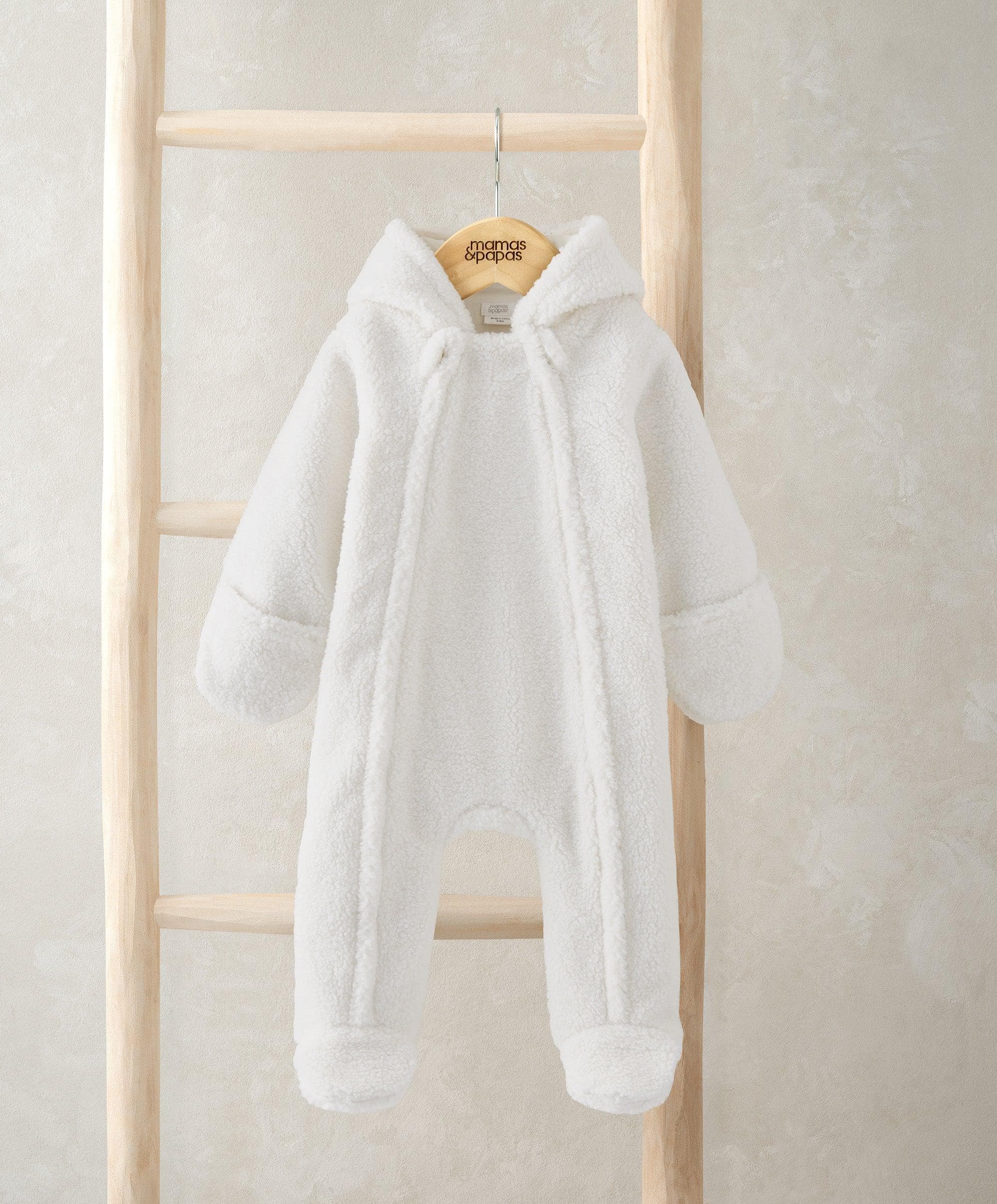 Mamas & Papas Cream Borg Pramsuit