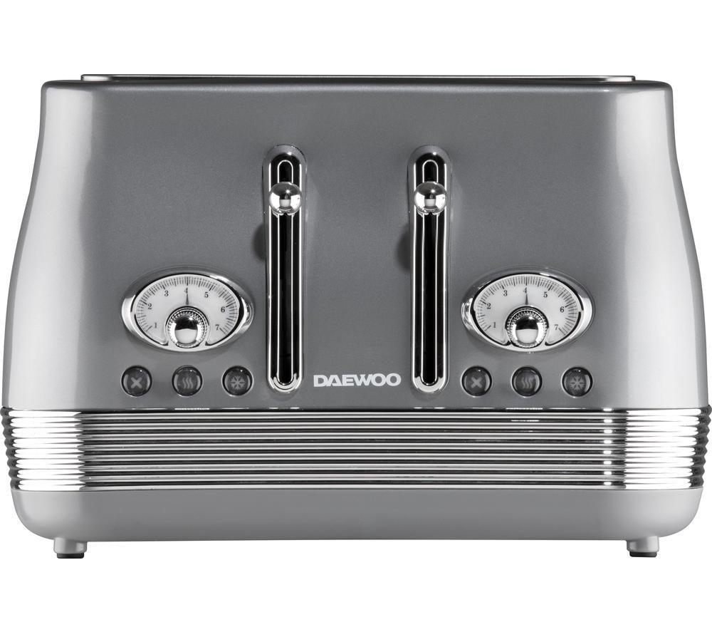  Baltimore Sda2748ge 4-slice Toaster - Smoked Grey, Silver/grey