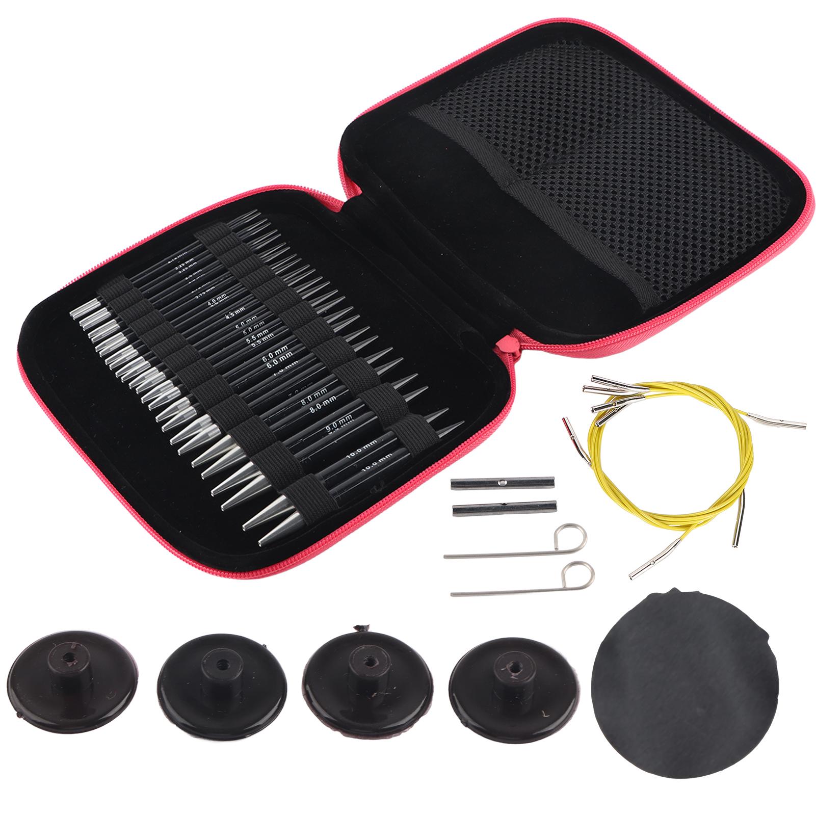 COSYHOME Knitting Needles Set Interchangeable Portable Removable Sweater Circular Knitting Tools