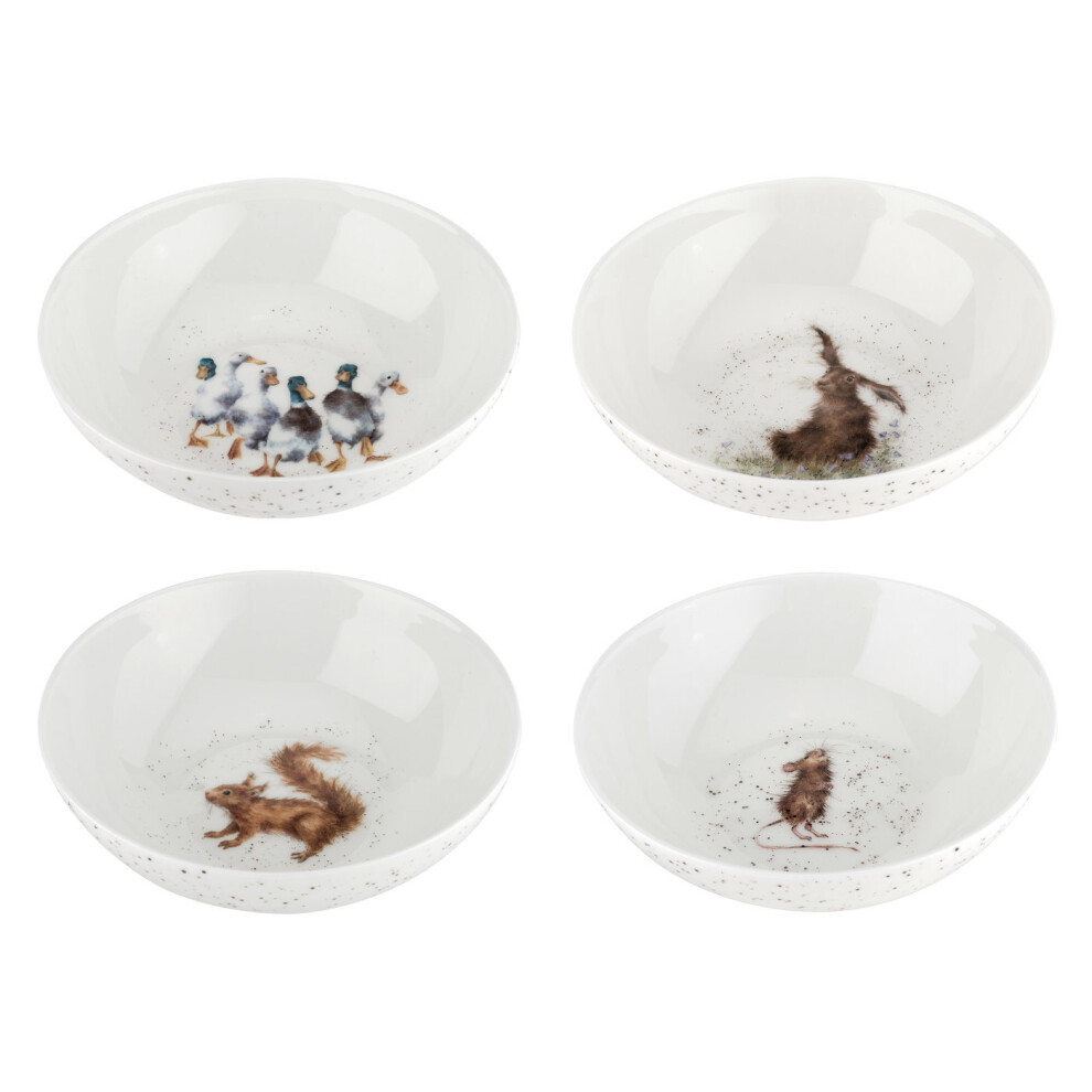 Portmeirion Wrendale Designs Set of 4 Bowls|white