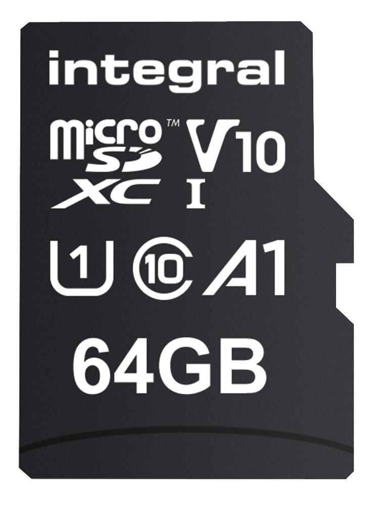 Integral Memory INTEGRAL V10 Class 10 microSD Memory Card - 64 GB