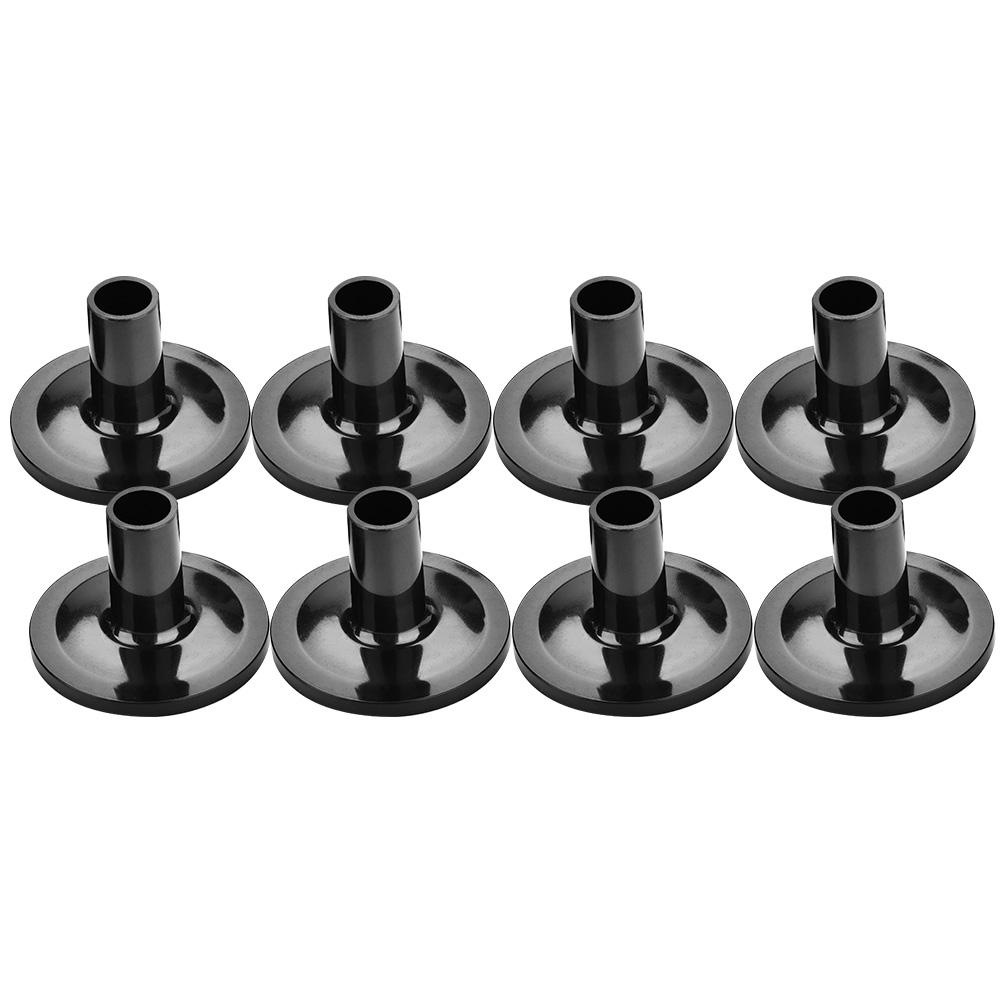 Aroma 8Pcs Portable Plastic Black Drum Long Cymbal Sleeves Musical Instruments Accessory