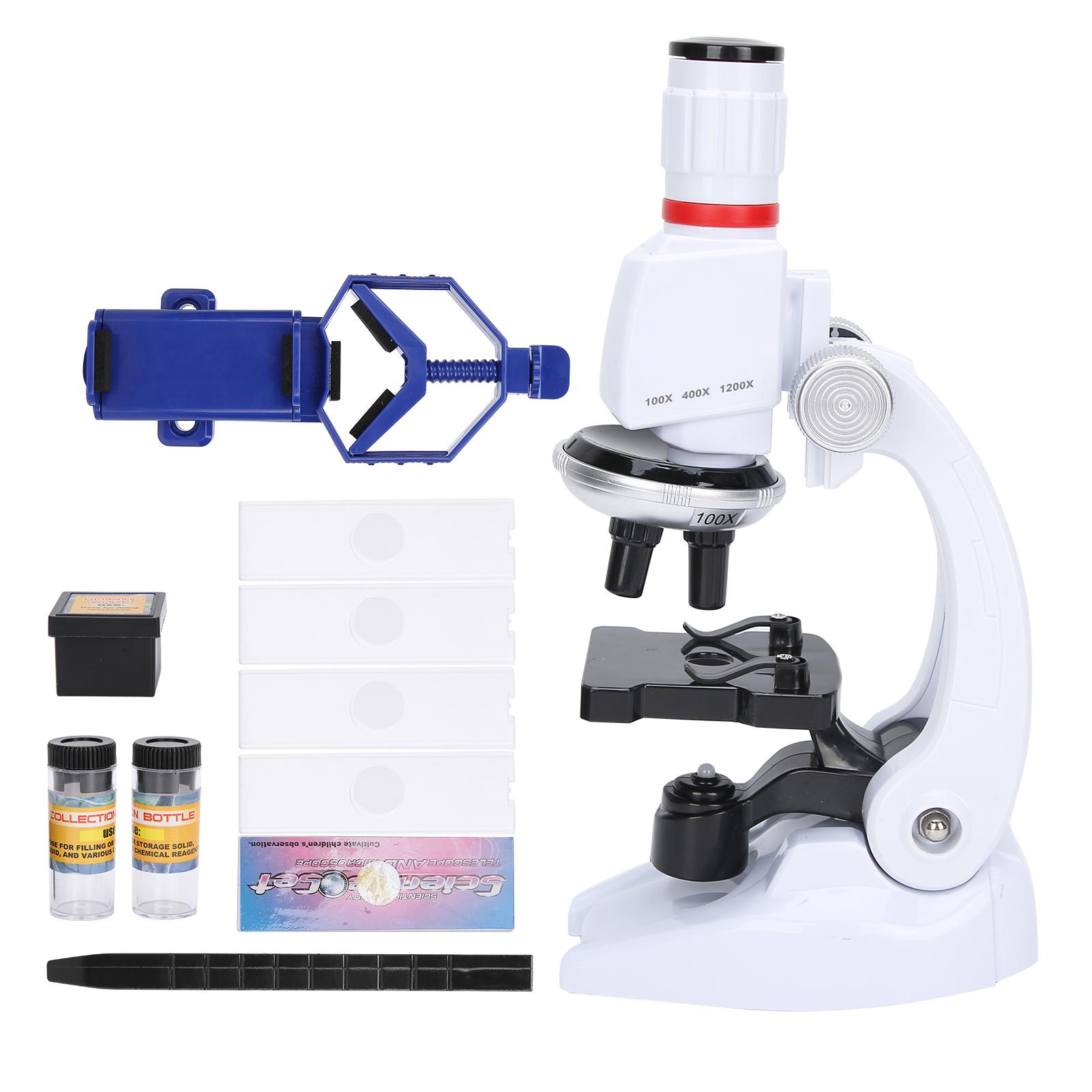 GoolRC Children Microscope Set with Mobile Phone Holder Simulation High Definition 1200X