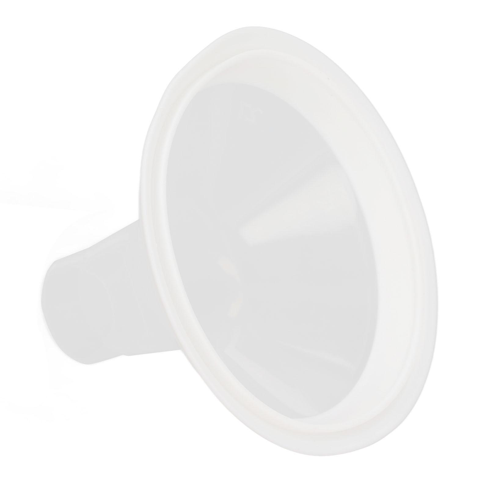Neoglint Breast Pump Flange Leakage Proof Flexible Soft Silicone White Edge Breast Shield for Breastfeeding 27mm/1.06in