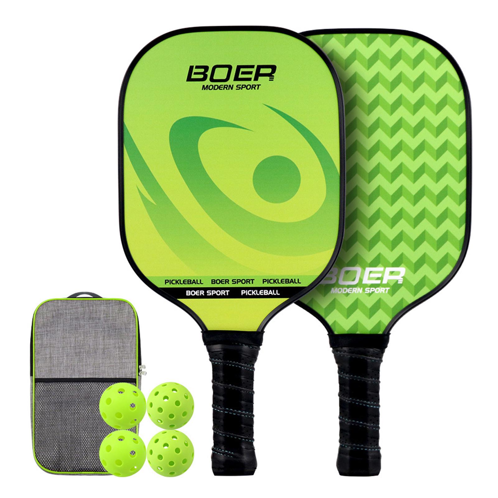 TOMTOP JMS Pickleball Set with 2 Pickleball Paddles 4 Pickleball Balls and 1 Carry Bag for Men Women Carbon Fiber