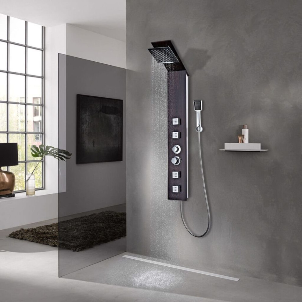VidaXL Shower Panel System Glass Brown