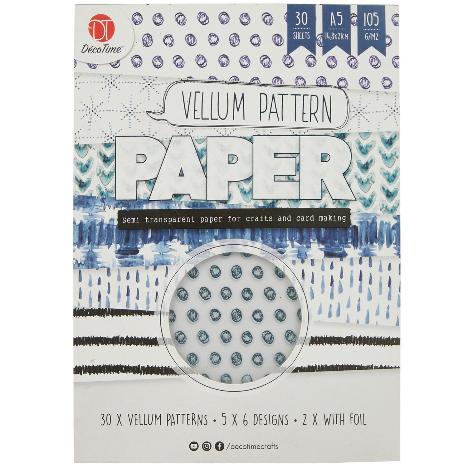 DecoTime Assorted Vellum Paper Pads