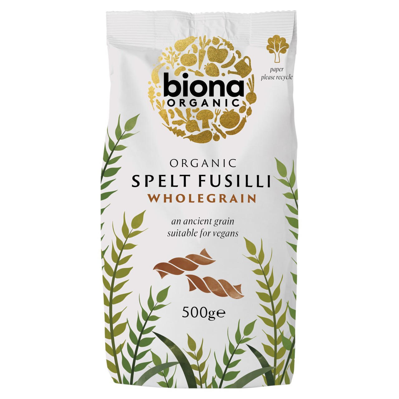 Biona Organic Spelt Wholegrain Fusilli 500g