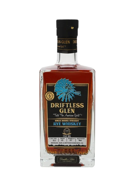 Driftless Glen 5 Year Old Single Barrel Rye American Rye Whiskey