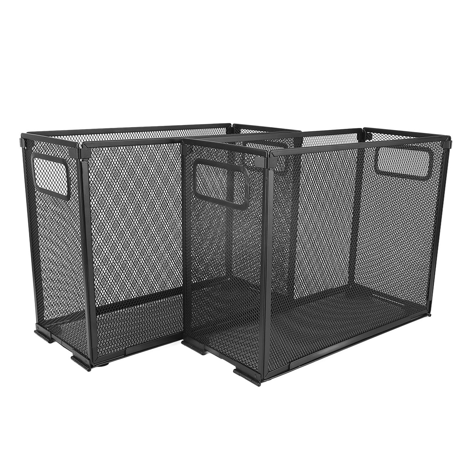 OutsideWorld 2pcs Mesh File Holder Foldable Metal Mesh File Organizer for Letters Legal Documents Folders Office