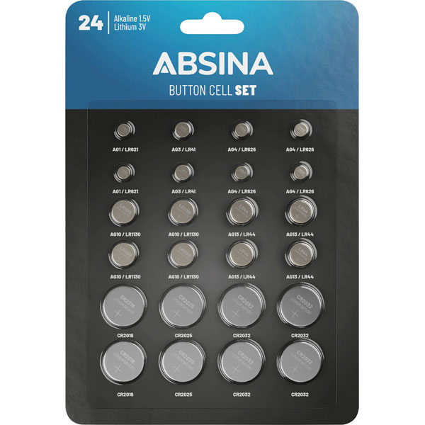 Absina 401008 Button Cell Set 1 piece For Toys, Watches, Calculators