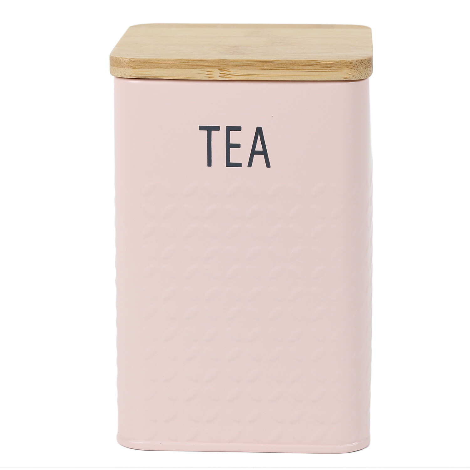 Embossed Kitchen Canister - Pink / Tea