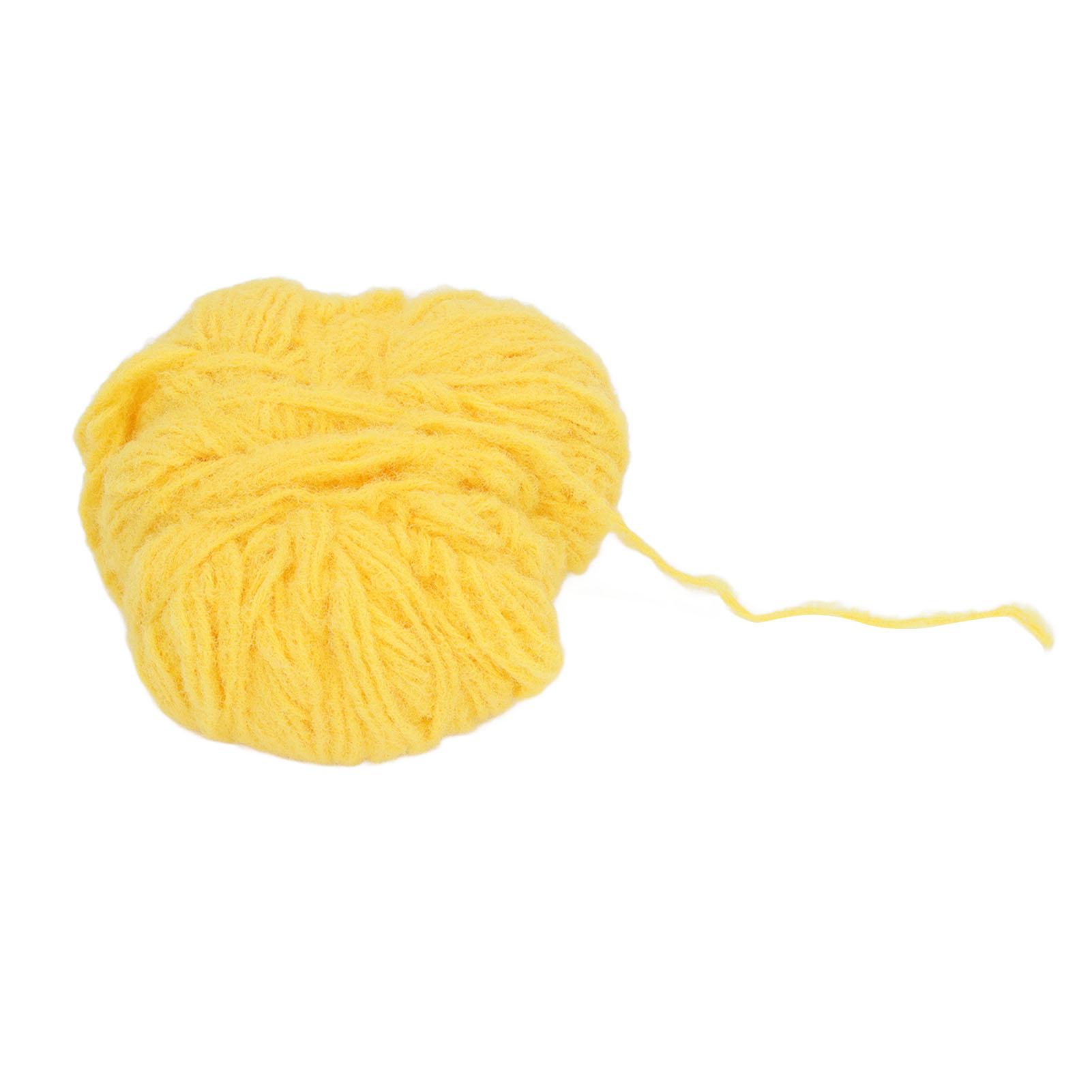 GoolRC Yellow Wool Yarn DIY Knitting Doll Extensibility Wool Knitting Yarn Soft Cotton Wool Yarn for