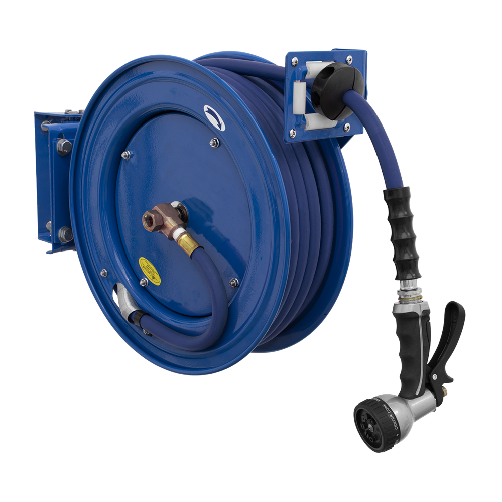 Sealey 15M Heavy Duty Retractable Water Hose Reel Diameter 13mm Id Rubber Hose Whr1512