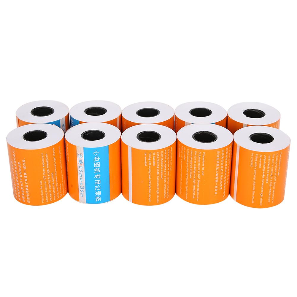 GoolRC 10pcs Electrocardiograph Thermal Paper Electrocardiograph Machine Printing Drawing Paper50mm x 30m