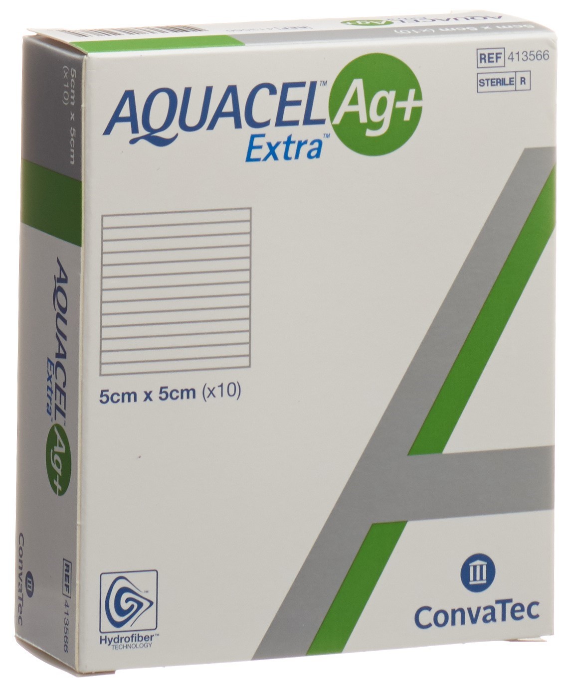 Convatec Italia Srl ConvaTec Aquacel AG+ Extra Silver Hydrofiber Wound Dressing 5cm x 5cm x10